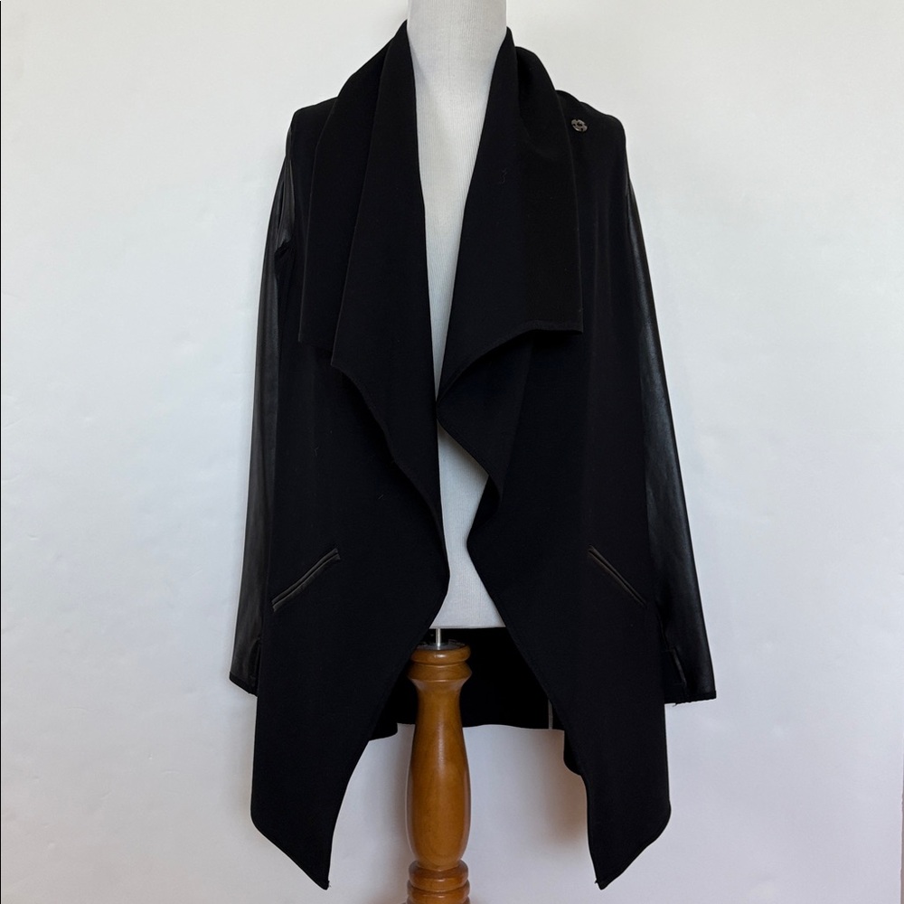 New SPANX Black Drape Front Jacket